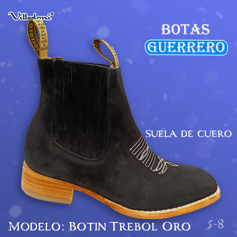 Botas-Guerrero-Botin-Trebol-Negro-5al8